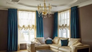 Fashionable curtains in the hall: modern design ideas