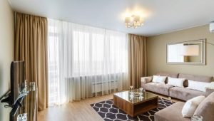 Curtains in the hall with a balcony door: varieties and recommendations for selection