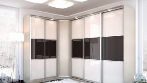 Corner wardrobe in the living room: types and choices