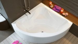 Corner acrylic bathtubs: varieties, sizes and selection tips