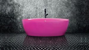 Colored acrylic bathtubs: varieties, recommendations for selection