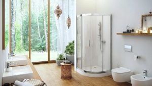 Shower enclosures with a tray: varieties, brands and choices