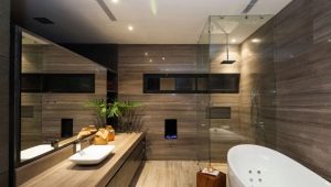 Wood bathroom design