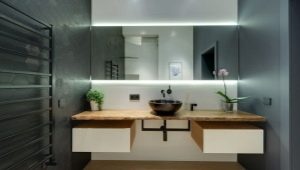 Lighting options for the bathroom mirror