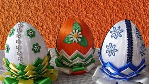How to make an easter egg using the kanzashi technique?