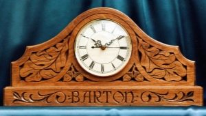 Wood carved clock
