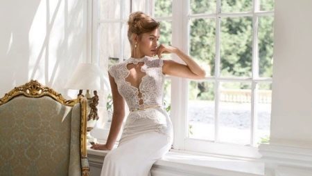 Provence style wedding dress and lavender wedding