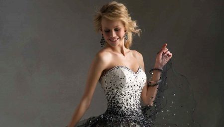 Evening dresses with corset