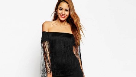 Kleid mit Fransen - Originalnotizen im Bild