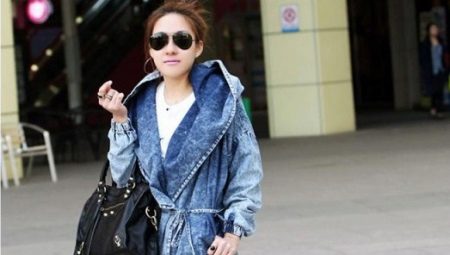 Denim jacket with a hood