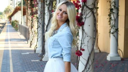 Kemeja Denim dengan skirt