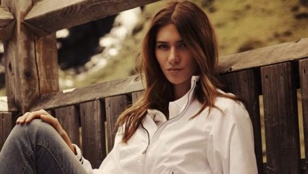 Jaket cahaya putih wanita