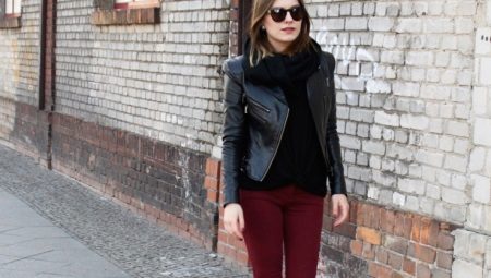 Burgundy trousers
