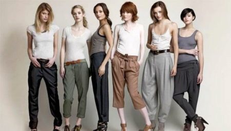 Styles of women's trousers