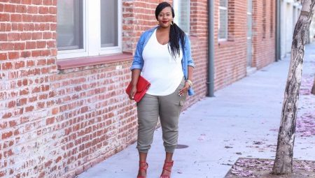 Fashionable 7/8 pants for overweight women