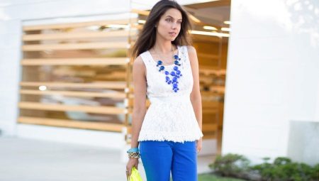 What to wear with blue trousers?