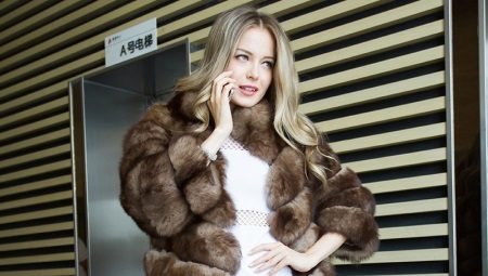 Sable fox fur coat