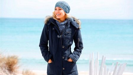 Women's parka in blue