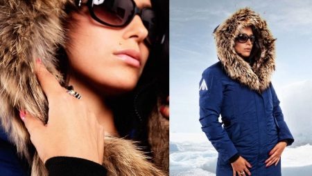 Women's winter parka with natural fur