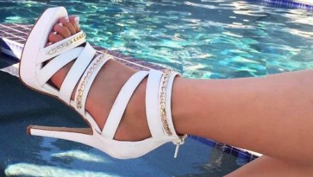 White platform sandals