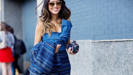 What does the blue color in clothes go with?