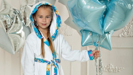 Children's bathrobe with a hood
