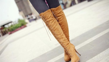 Brown suede boots