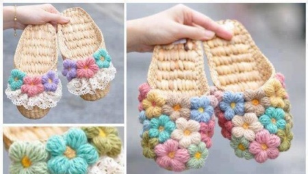 Felt sole flip flops