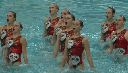 Swimwear for synchronized swimming