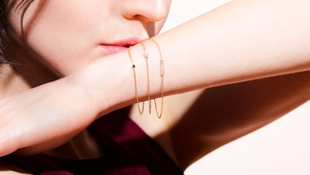 Women's gold hand chain