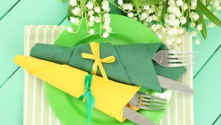 Fold paper napkins for the festive table