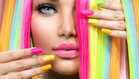 Design and decor of bright manicure