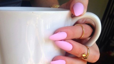 Ideas for designing a pink matte manicure