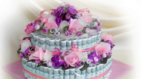 How to make a cake out of money for a wedding with your own hands?