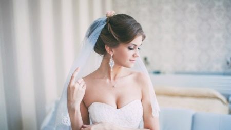Beautiful ideas wedding hairstyle bun with veil