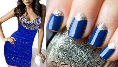 Manicura amb un vestit blau: característiques d’elecció i idees de disseny