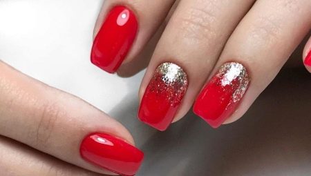 Red manicure: design and color combinations