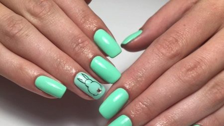 Manicura de menta: opcions i idees de decoració