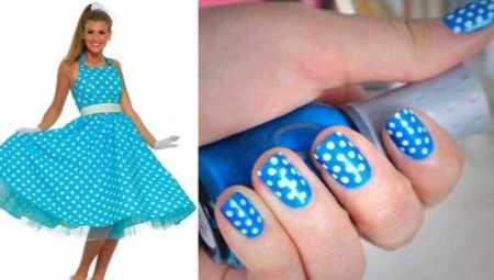 Seleccionem una manicura per a un vestit blau
