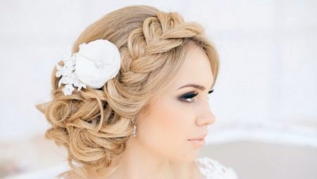 Options for wedding hairstyles with hair braids of different lengths
