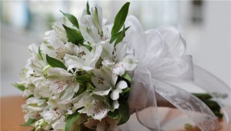 Choose a wedding bouquet of the bride from alstroemeria
