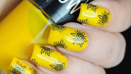 Stylish ideas for a solar-themed manicure: from dusk to dawn