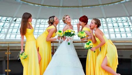 Wedding in yellow and orange colors: features and design methods