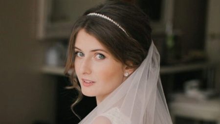 Wedding hairstyles with diadem and veil