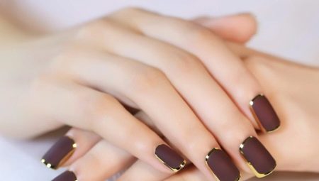 Options for dark manicure for short nails