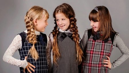 Making hairstyles for school from long hair