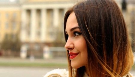 Ombre na tmavě hnědých vlasech: výběr odstínu a jemnost provedení