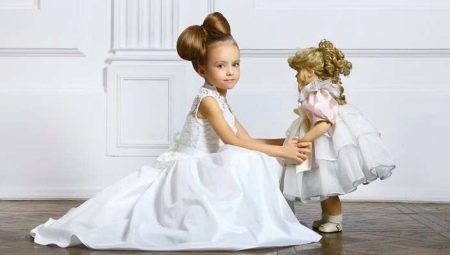 Hairstyles for girls on a matinee in kindergarten