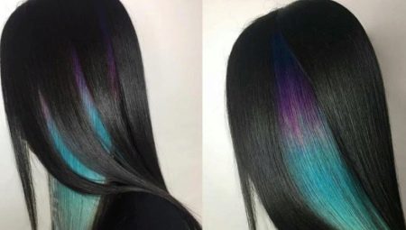 Hidden dyeing on dark hair
