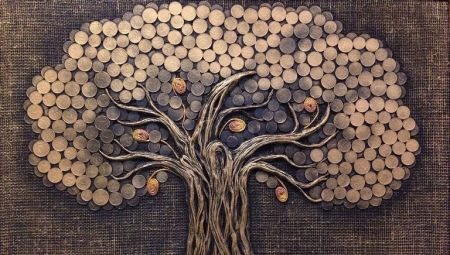 DIY money tree made of coins